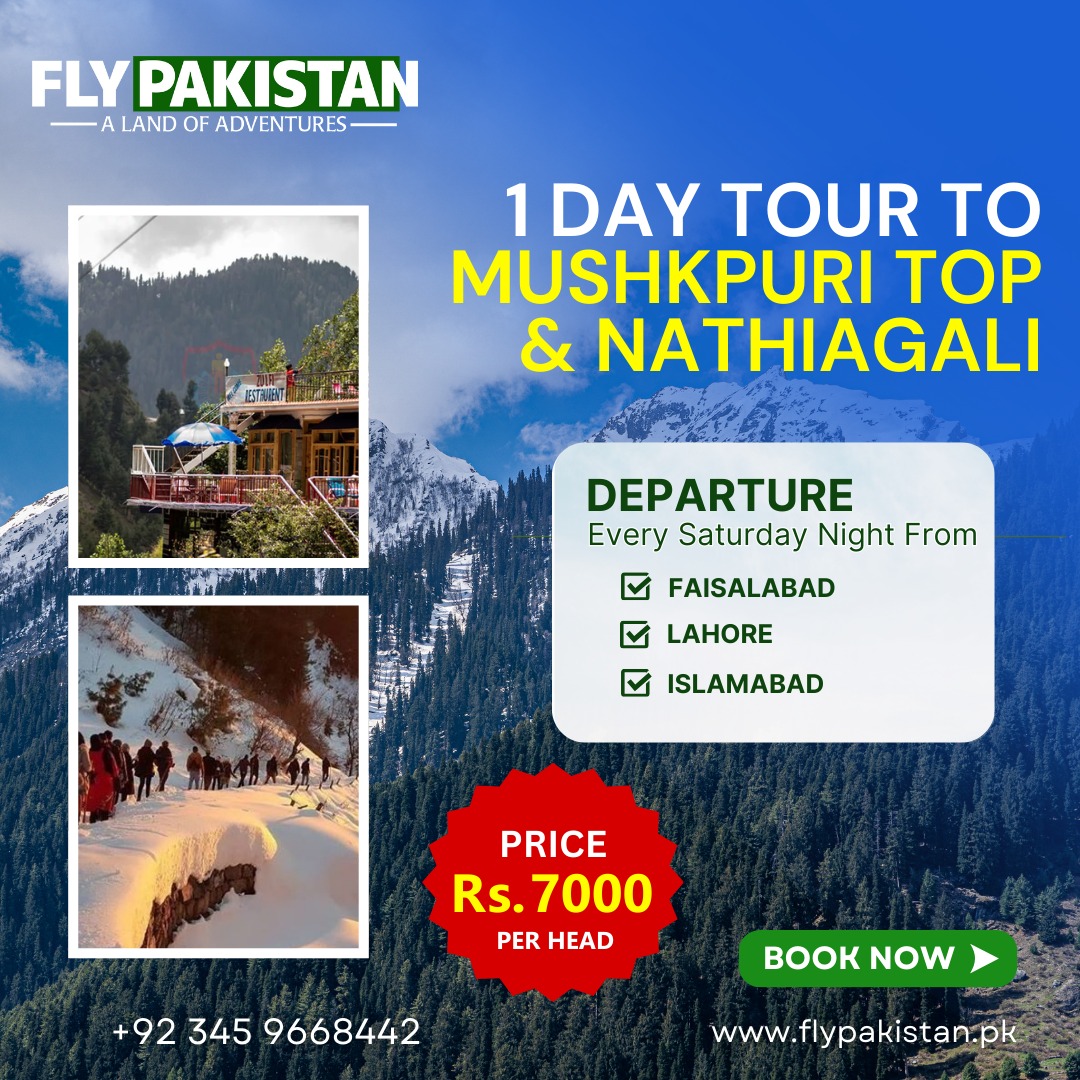 Book Deal 1 Day Tour To Mushkpuri Top Nathiagali Jan 2025
